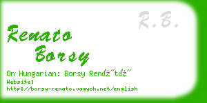 renato borsy business card